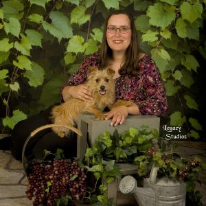 Me and Roxy in Grape Vines